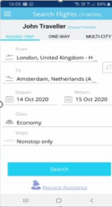 Online booking on mobile